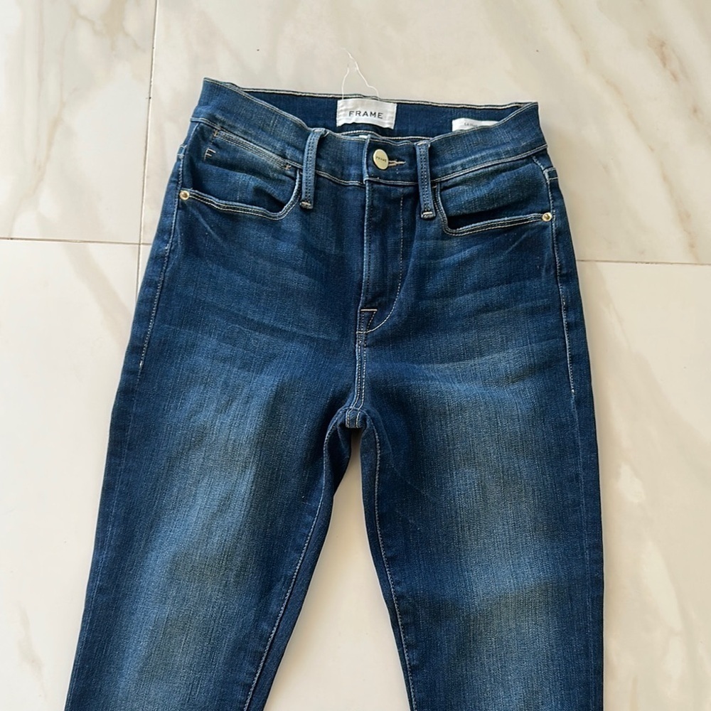 Frame Denim Blue Skinny Jeans Versatile Fit - Picture 3 of 6